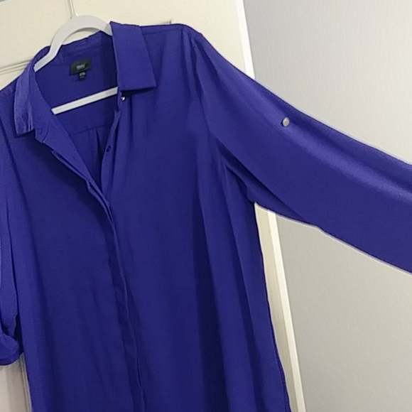 Purple button up blouse - Picture 3 of 5